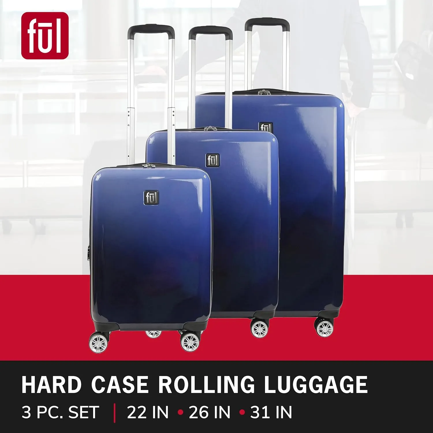 FUL Ombre, Blue, 31 Inch