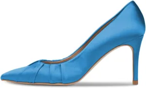 FYS Women's Pointed Toe Folds Pumps Slip on Stiletto High Heels Formal Party Office Evening Shoes Size 4-16 US