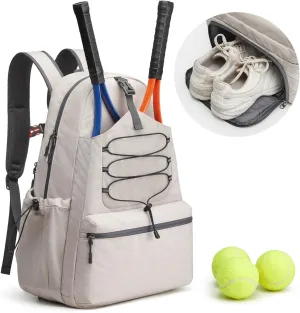G4Free Tennis Bag, Tennis Backpack for Women Men, Large Pickleball Bag, Holds 4 Rackets with Shoe