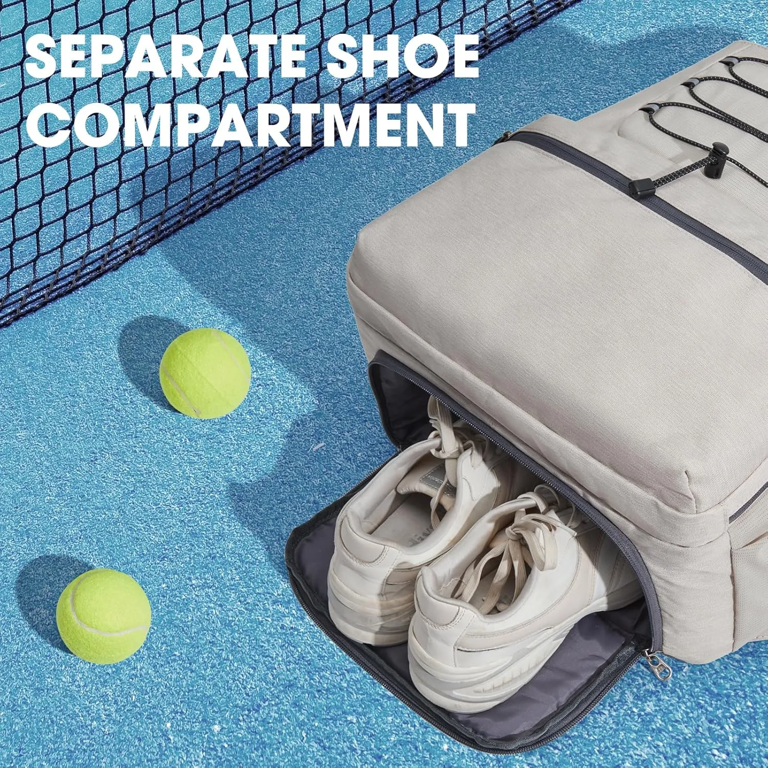 G4Free Tennis Bag, Tennis Backpack for Women Men, Large Pickleball Bag, Holds 4 Rackets with Shoe