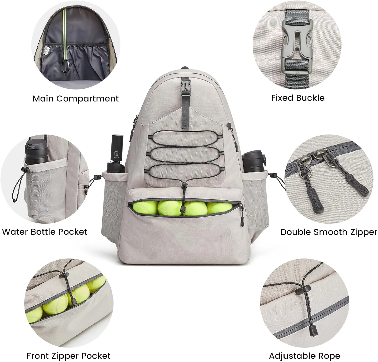 G4Free Tennis Bag, Tennis Backpack for Women Men, Large Pickleball Bag, Holds 4 Rackets with Shoe