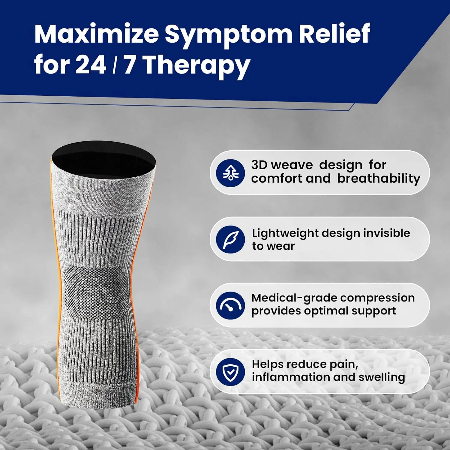 Galvaran Compression Knee Brace for Women & Men – Knee Support Sleeve for ACL, MCL, Meniscus Pain Relief, Joint Swelling & Injury Recovery | Skin-Friendly Anti-Slip Design | Daily Use & Sports