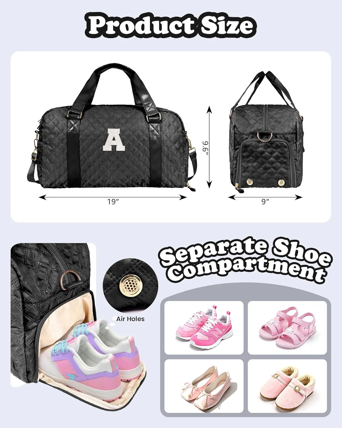 Gifts for Girls 10 11 12 13 14 15 16 17 18 year old, Birthday Gifts,Duffel Gym Bag, Gifts for Kids, Overnight Bag, Granddaughter Gifts