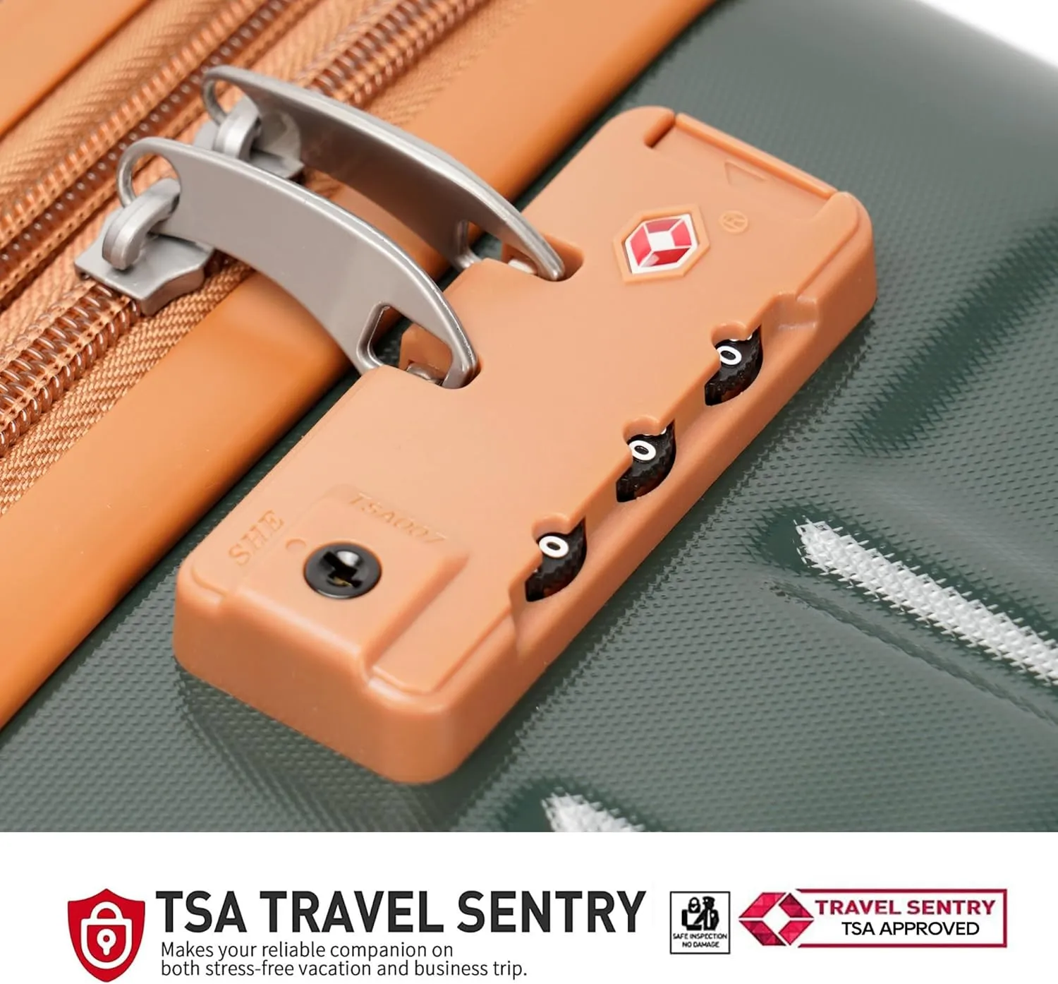 GinzaTravel Luggage Sets 3-Piece Expandable Suitcases with Wheels PC ABS Durable Hardside Luggage sets TSA lock