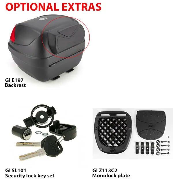Givi E300 Monolock Top Box (30 litre)