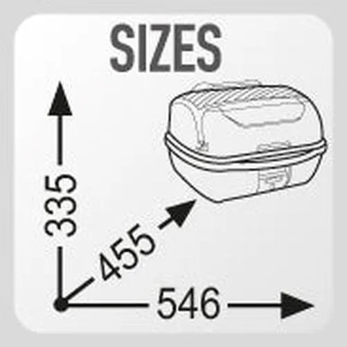 Givi E43 Monolock Top Box   extras (43 litre)