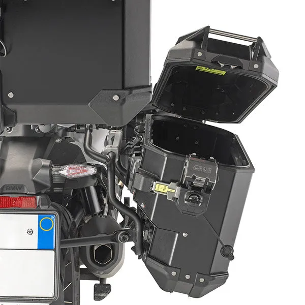 Givi Trekker Outback Evo Smart Contoured 33 lt Cam-Side Cases Silver Anodized