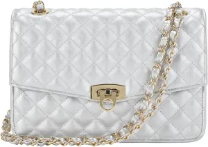 GM LIKKIE Quilted Shoulder Bag for Women, Medium Flap Crossbody Handbag with Chain Strap, Soft Vegan Leather Clutch Purse