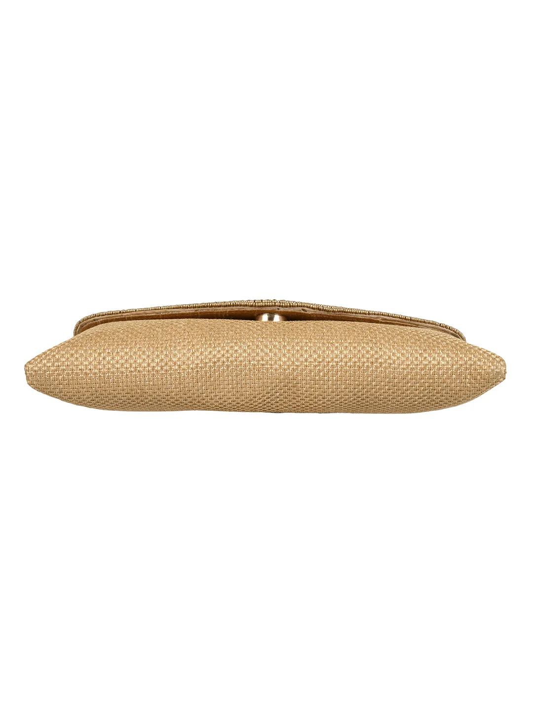 Golden Purse with Embellishments and Embroidery