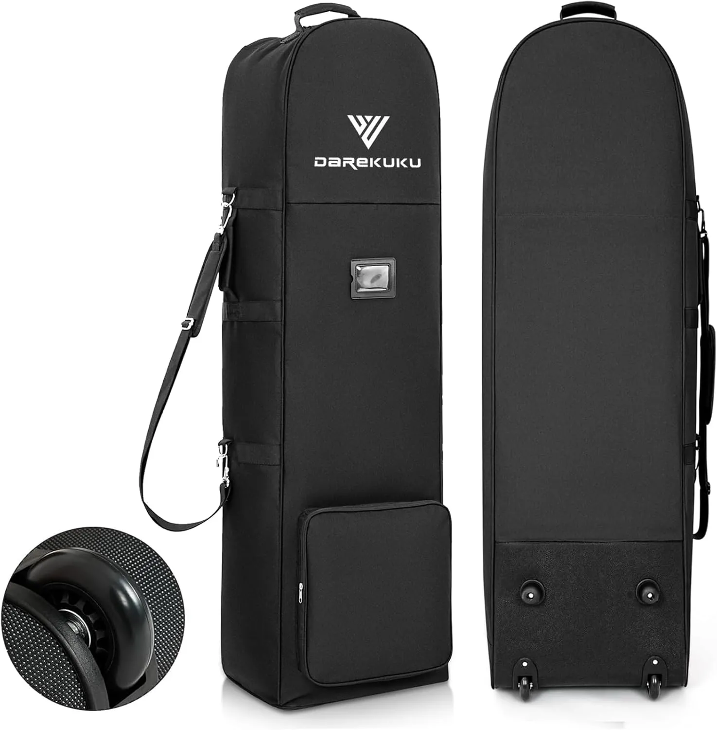Golf Travel Bags for Airlines with Adjustable Support Rod and Detachable Shoulder Straps, Soft Foldable Golf Club Travel Covers, 900D Heavy Duty Oxford -Universal Size