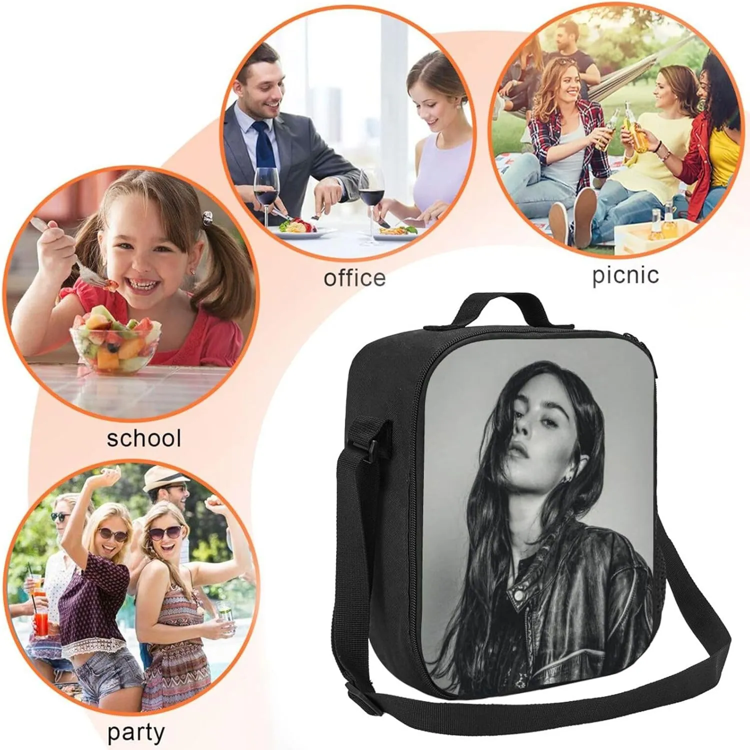 Gracie Music Abrams Shopping Bag, Suitable For Work, Picnics, And Daily Travel, Enjoy Fun And Can Be Carried On One Shoulder