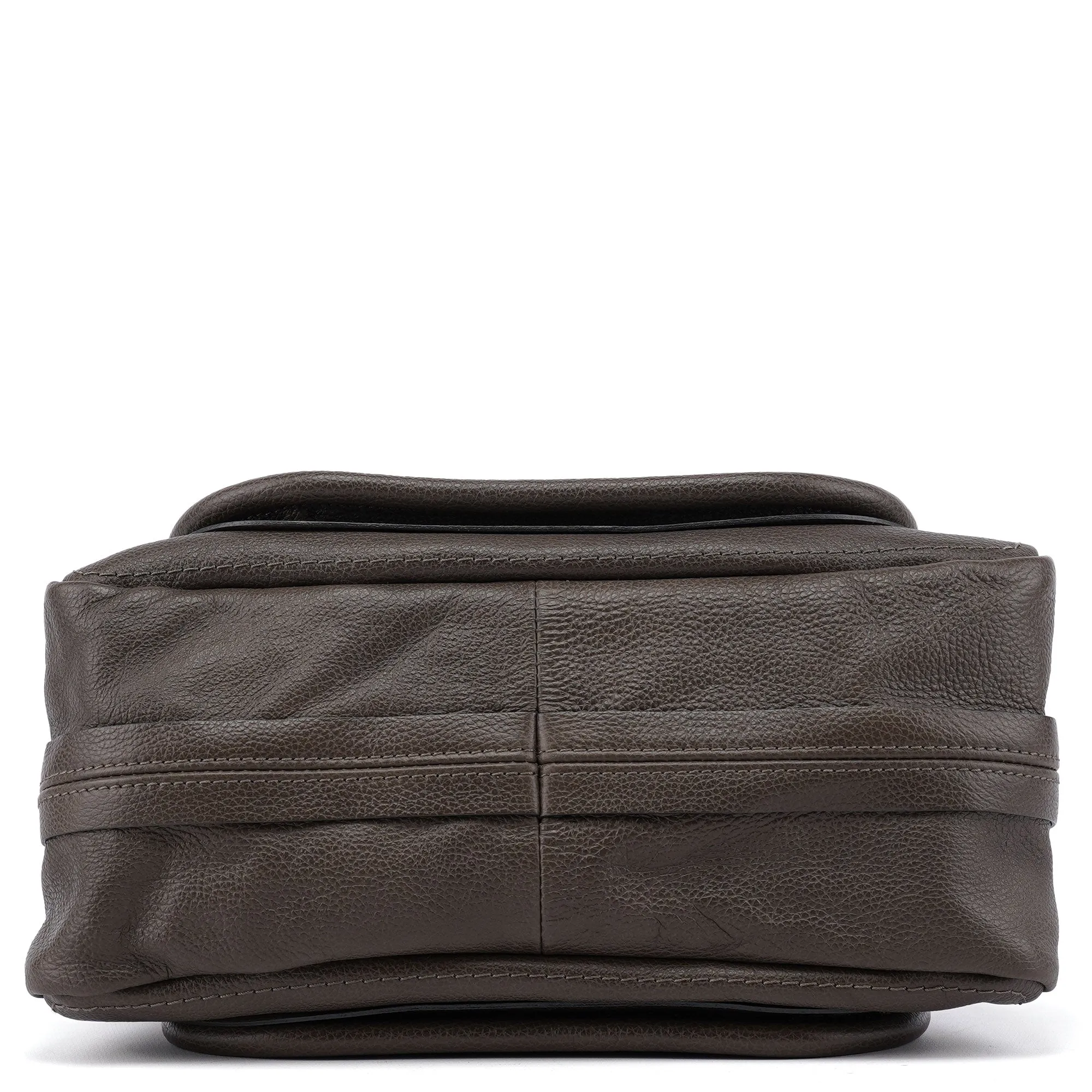 Gray Leather Paraty 2-Way Shoulder Bag