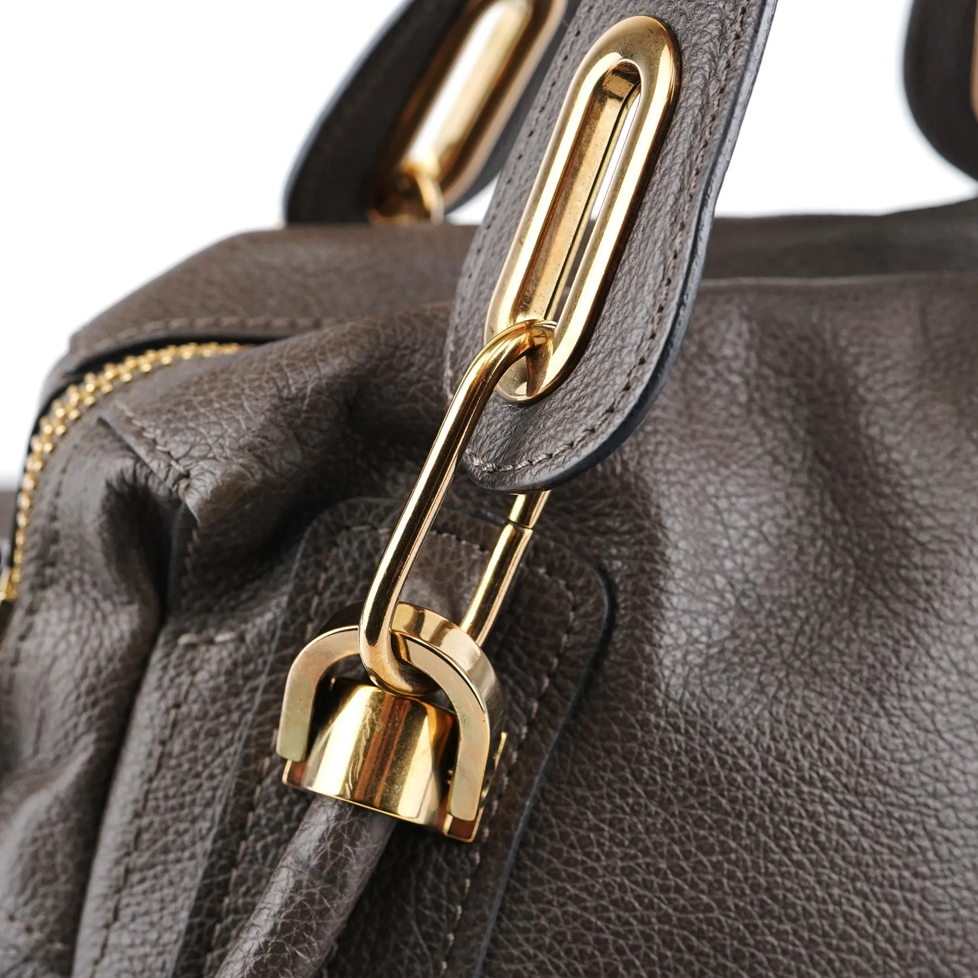 Gray Leather Paraty 2-Way Shoulder Bag