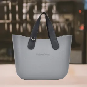 Grey Silicone Tote Ladies Bag