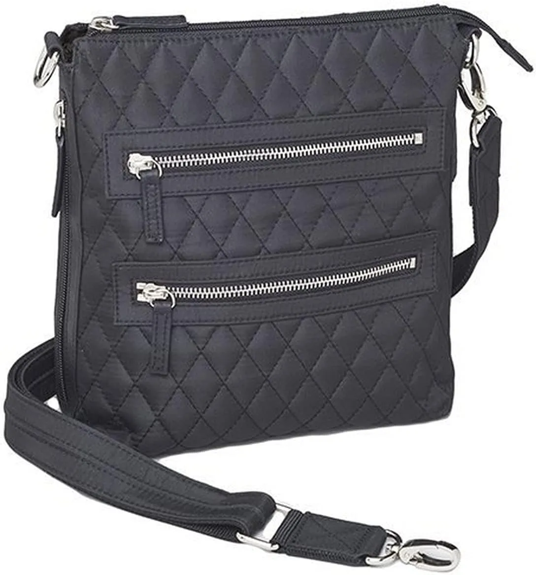 Gun Toten Mamas Quilted Microfiber Cross Body Flat Sac, Black, One Size