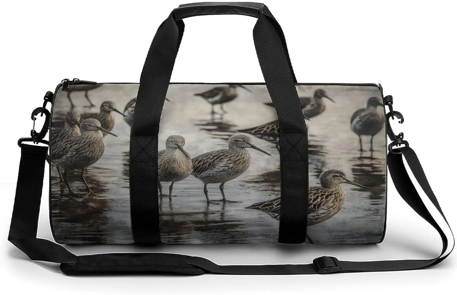 Gym Bag Birds Walking Duffel Bag for Men Women Overnight Bag with Shoe Compartment Workout Bags