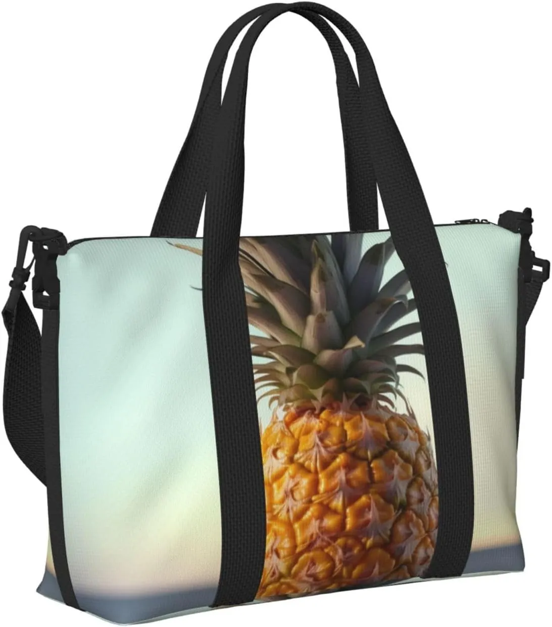 Gym Bag pineapple fruit Duffel Bag for Men Women Travel Overnight Bag with Shoe Compartment Workout Bags