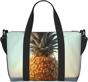 Gym Bag pineapple fruit Duffel Bag for Men Women Travel Overnight Bag with Shoe Compartment Workout Bags