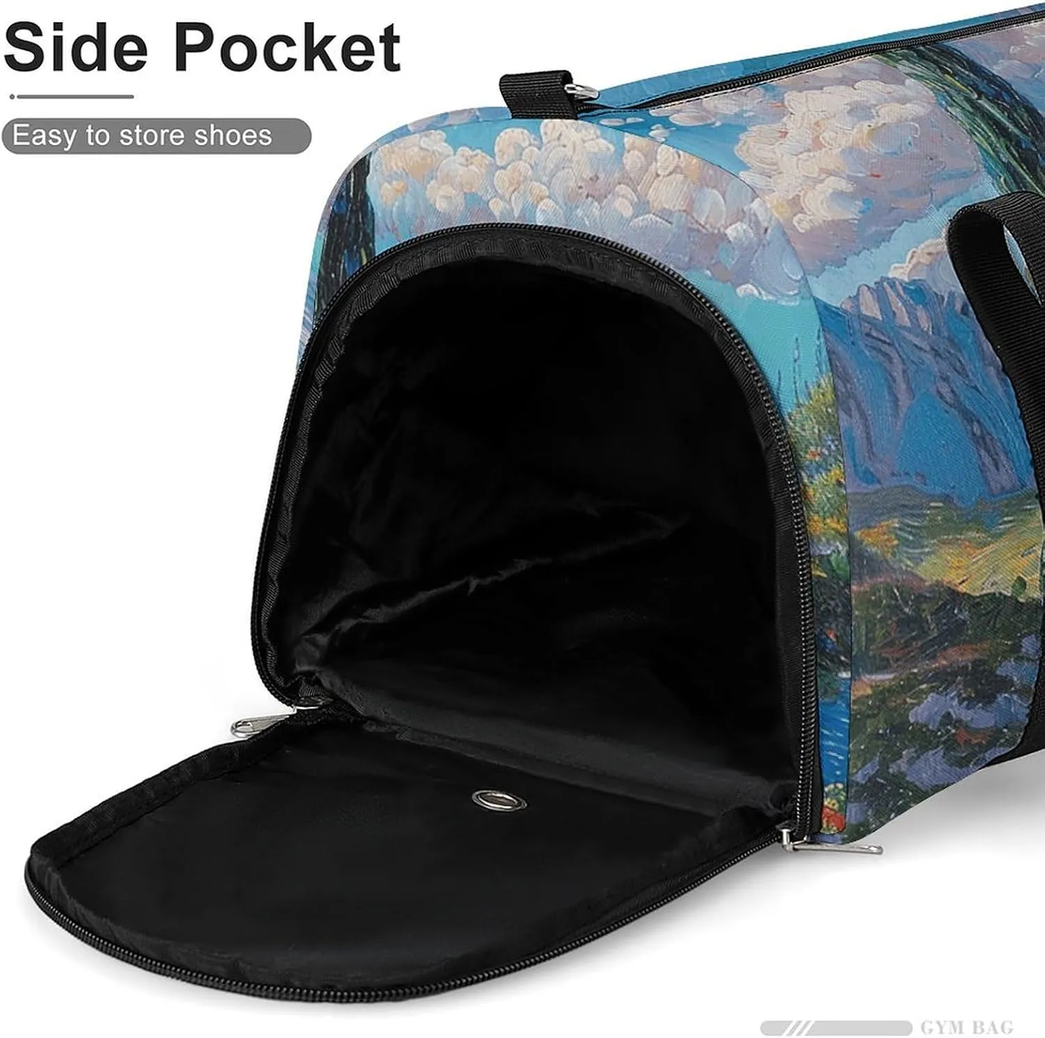 Gym Bags for Men Women Cypress Trees Outdoors Duffle Bag Travel Overnight Bag with Shoe Compartment Tote Bags