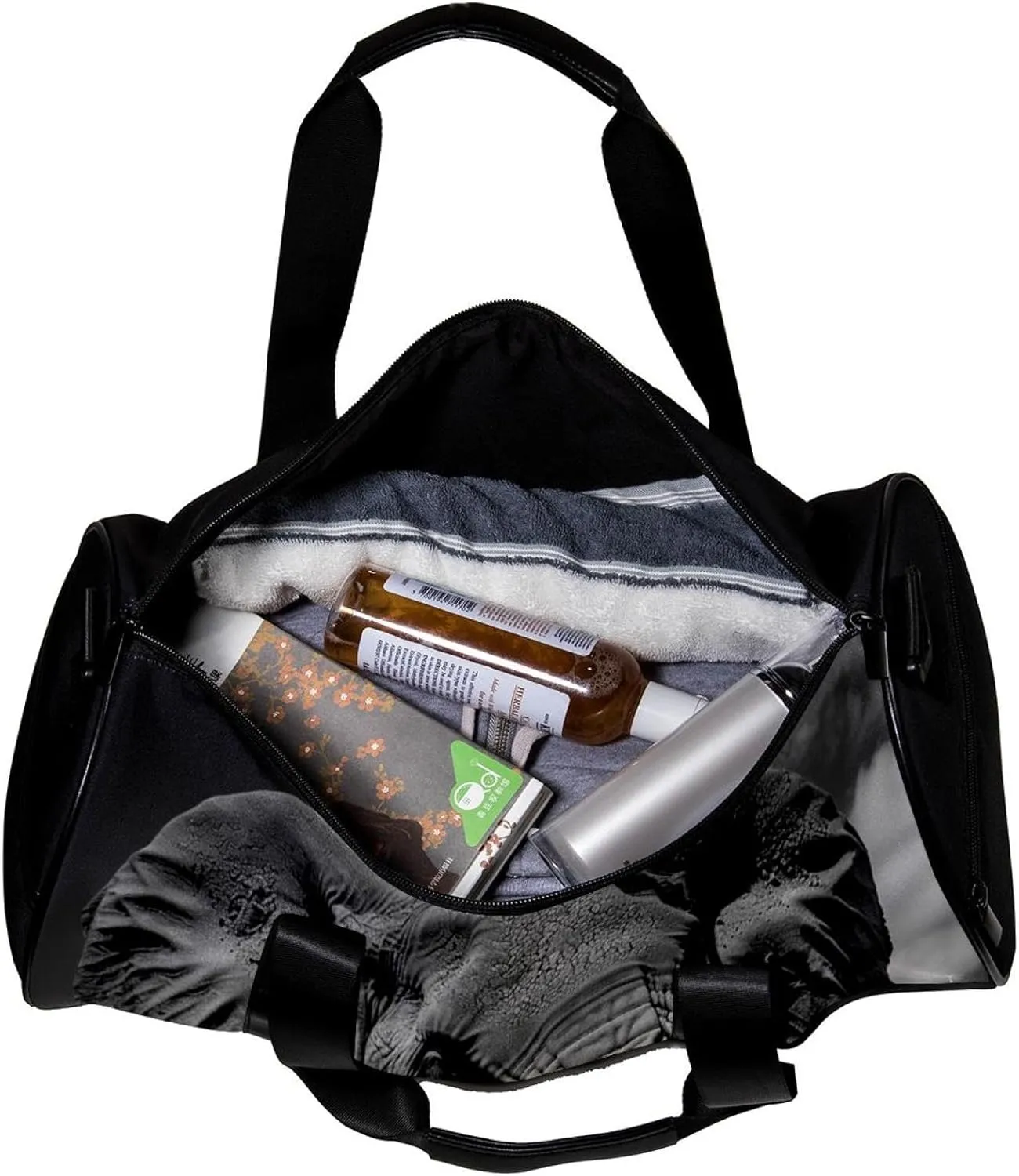 Gym Bags for Men,Travel Duffel Bags for Women,Asian Elephant Face Portrait,Workout Bag