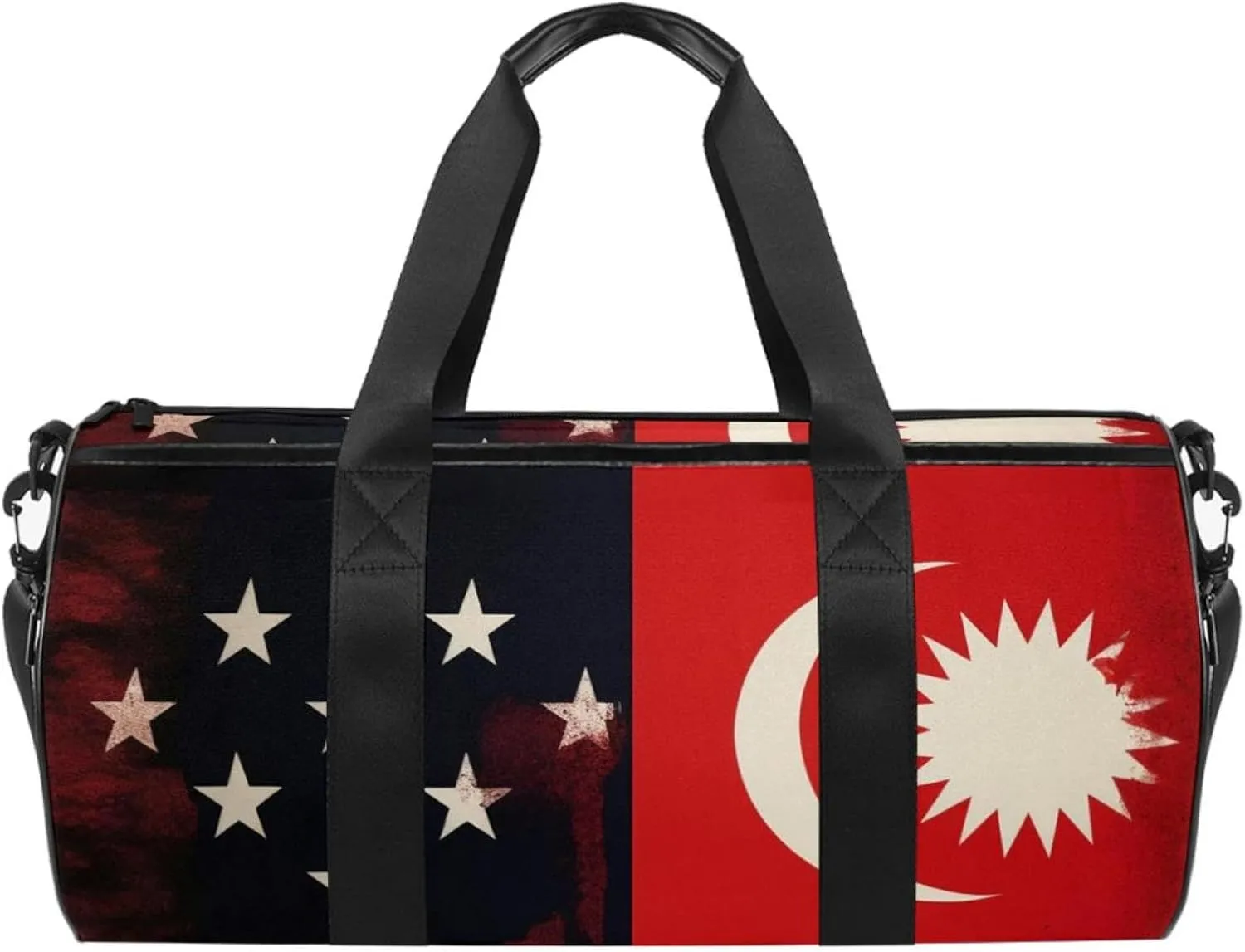 Gym Bags for Men,Travel Duffel Bags for Women,British and Ottoman Flag,Workout Bag