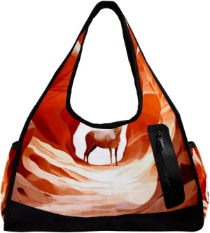 Gym Bags for Men,Travel Duffel Bags for Women,Desert Adventure Scenery Mountains,Workout Bag
