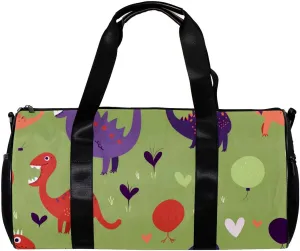 Gym Bags for Men,Travel Duffel Bags for Women,Dinosaur Cartoon Monster,Workout Bag