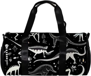 Gym Bags for Men,Travel Duffel Bags for Women,Dinosaur Eggs Bones Skeletons,Workout Bag