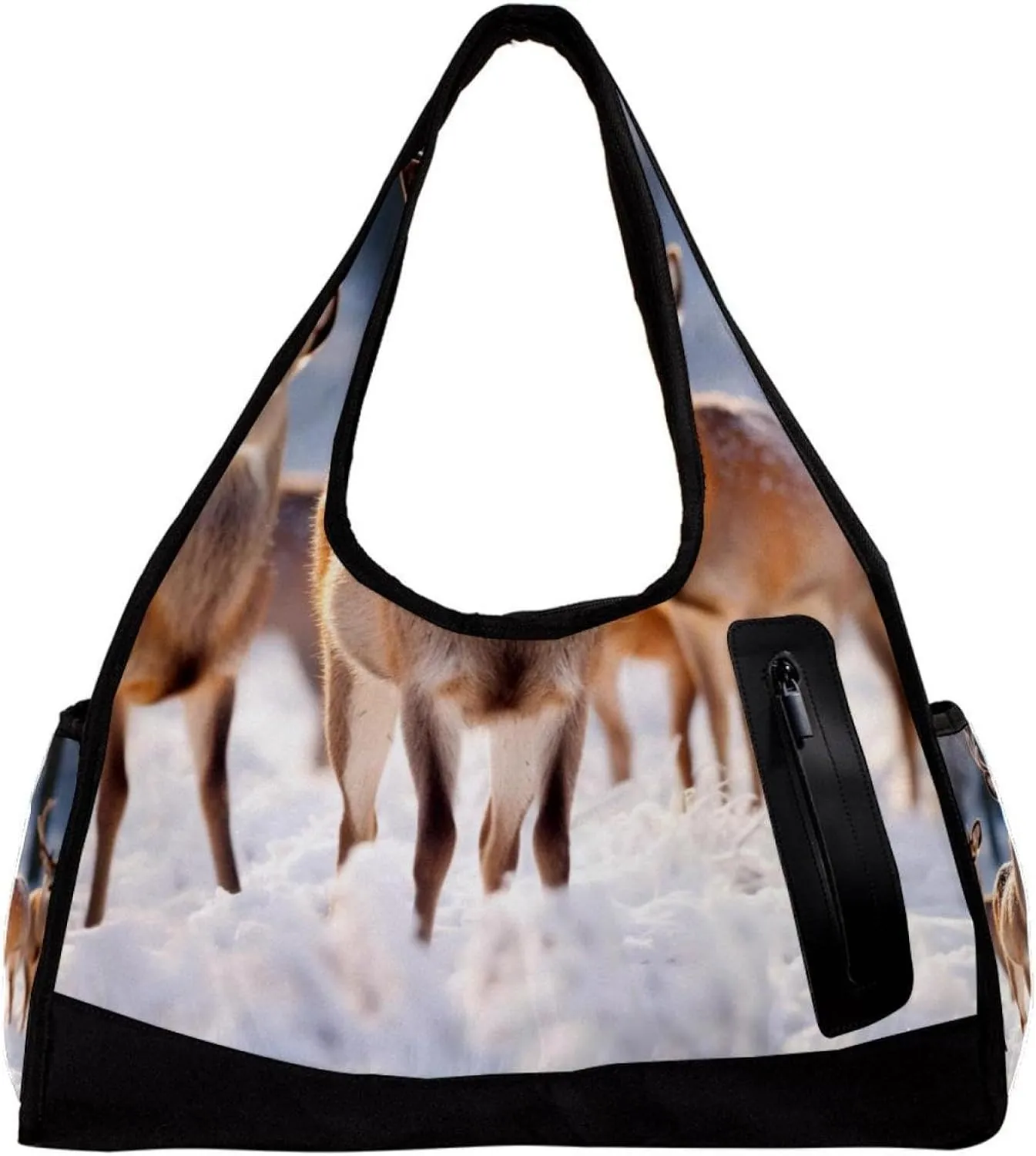 Gym Bags for Men,Travel Duffel Bags for Women,Family Forest Noble Deer,Workout Bag
