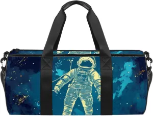 Gym Bags for Men,Travel Duffel Bags for Women,Fantasy Universe Space Theme,Workout Bag