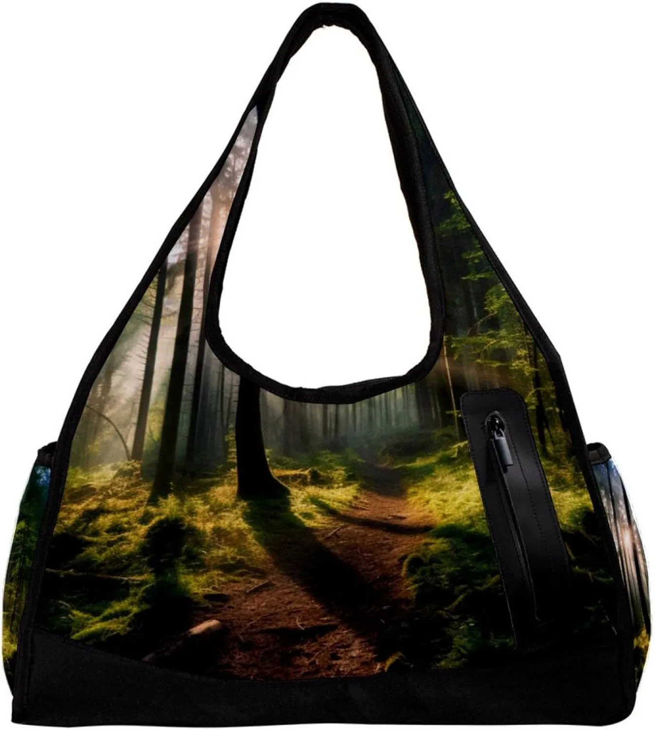 Gym Bags for Men,Travel Duffel Bags for Women,Forest Trees Nature Sunlight,Workout Bag