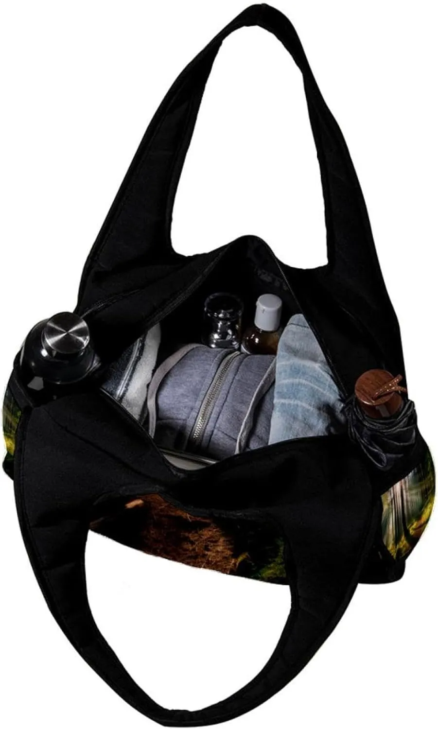 Gym Bags for Men,Travel Duffel Bags for Women,Forest Trees Nature Sunlight,Workout Bag