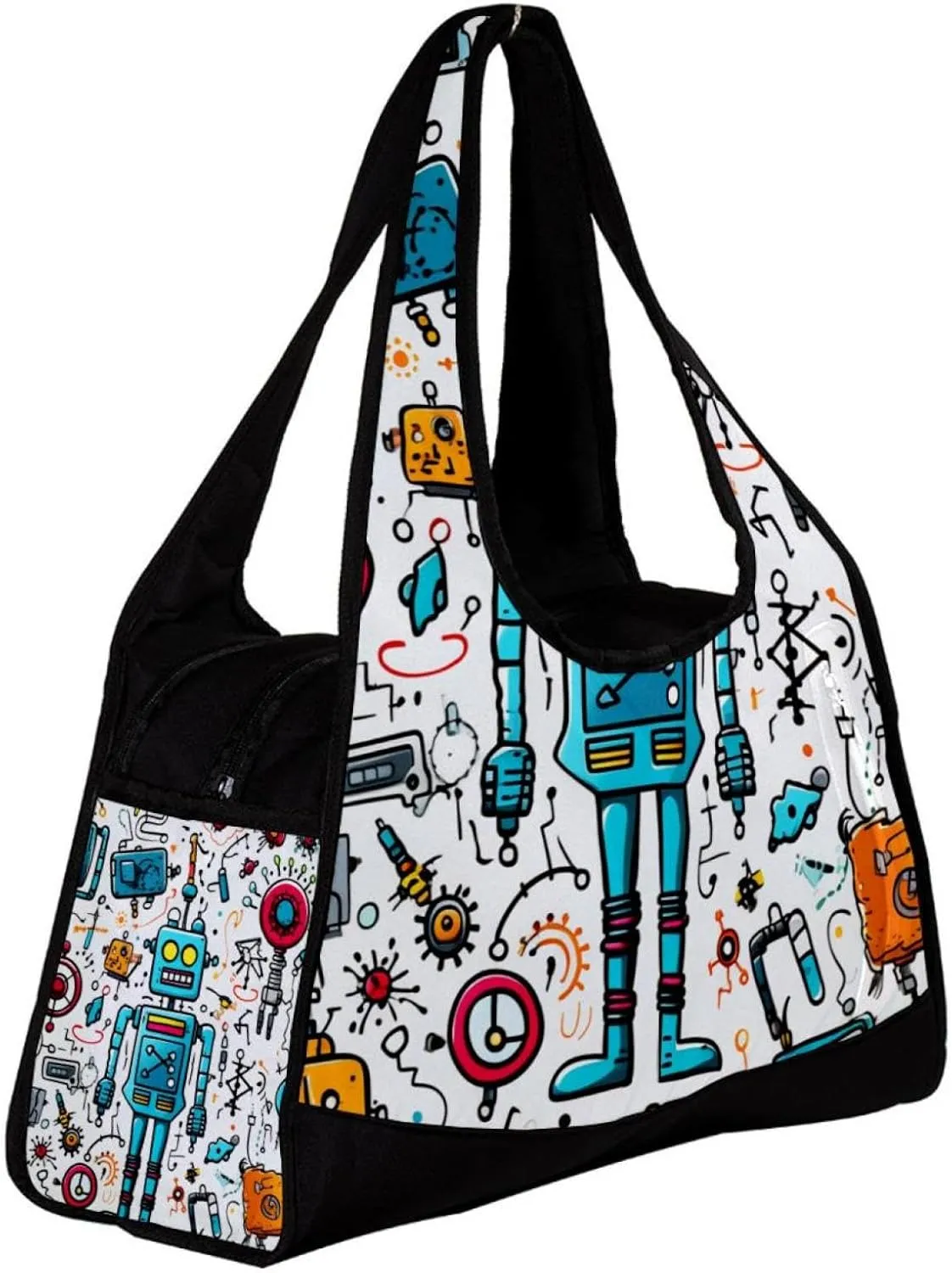 Gym Bags for Men,Travel Duffel Bags for Women,Science and Funny Robots,Workout Bag