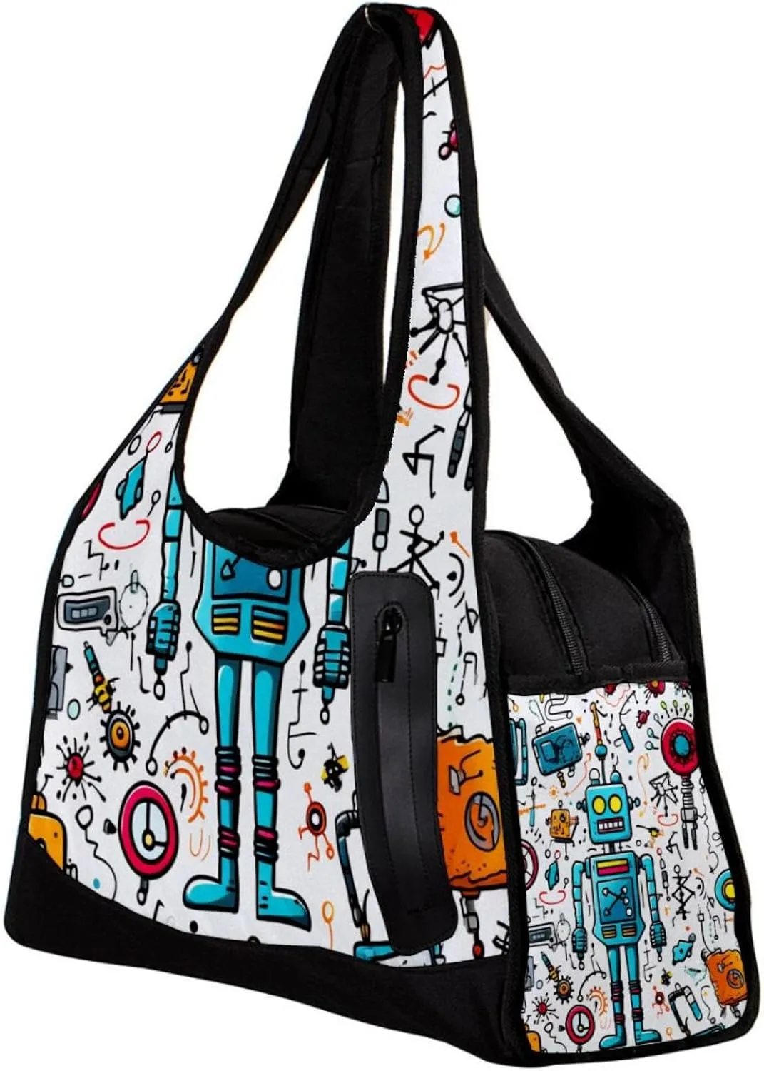 Gym Bags for Men,Travel Duffel Bags for Women,Science and Funny Robots,Workout Bag