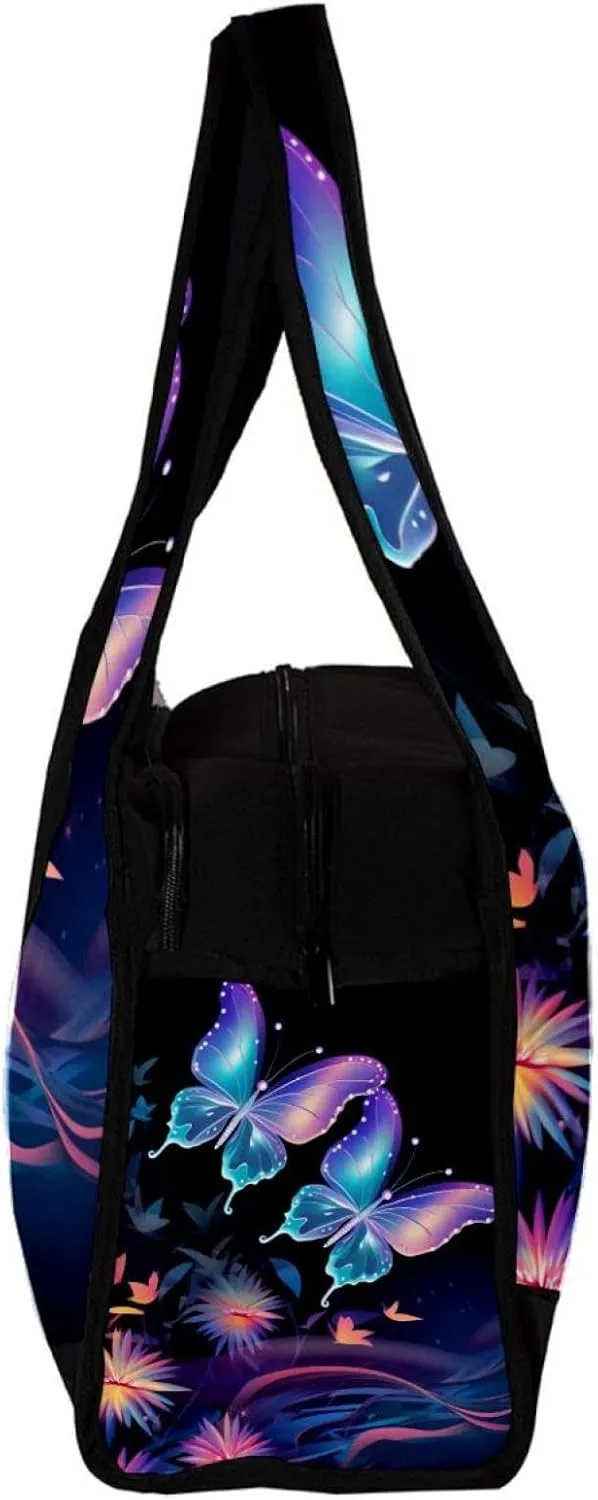 Gym Bags for Women,Duffle Bag for Travel,Butterfly Fantasy Plant,Gym Bag for Men