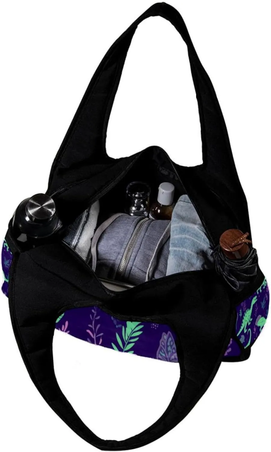 Gym Bags for Women,Duffle Bag for Travel,Cartoon Green Dinosaur,Gym Bag for Men