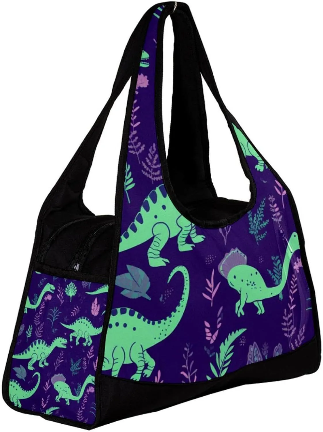 Gym Bags for Women,Duffle Bag for Travel,Cartoon Green Dinosaur,Gym Bag for Men
