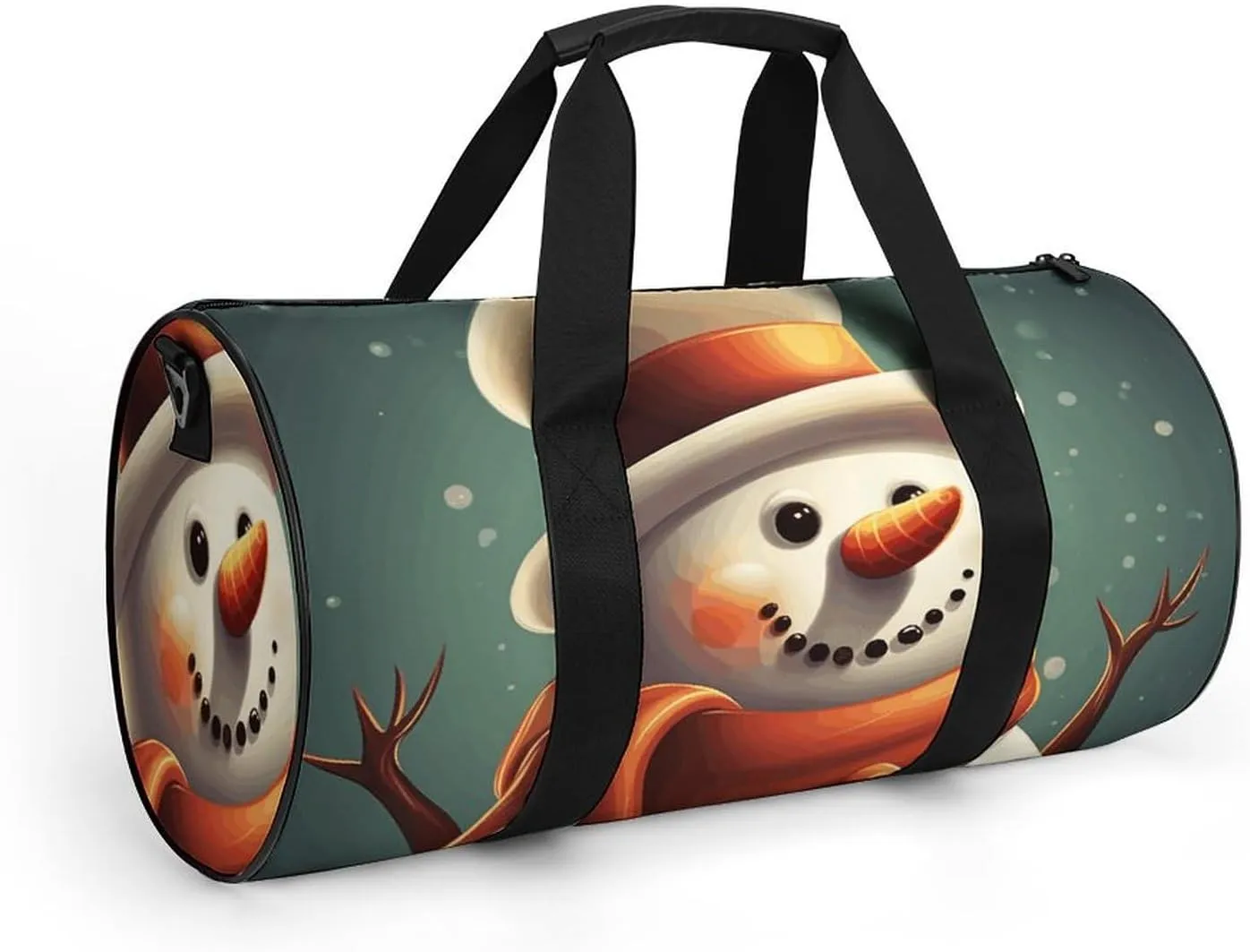 Gym Bags Small Christmas Snowman Duffel Bag Overnight Bag with Shoe Compartment Carryon Bag for Men Women