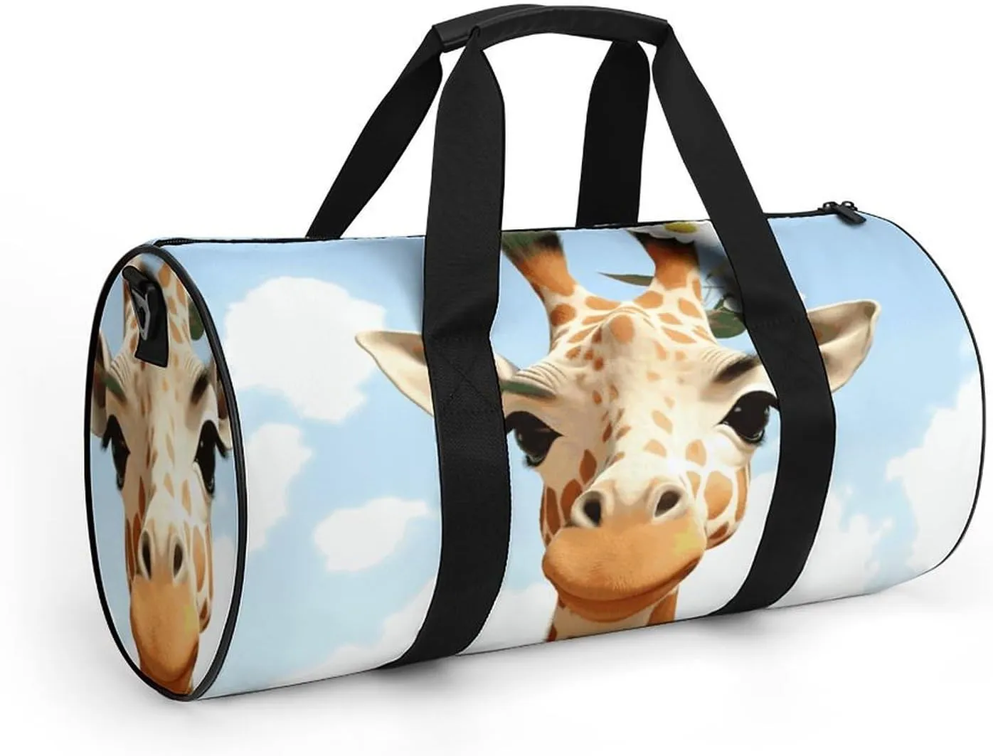 Gym Bags Small Giraffes And Flowers Duffel Bag Overnight Bag with Shoe Compartment Carryon Bag for Men Women