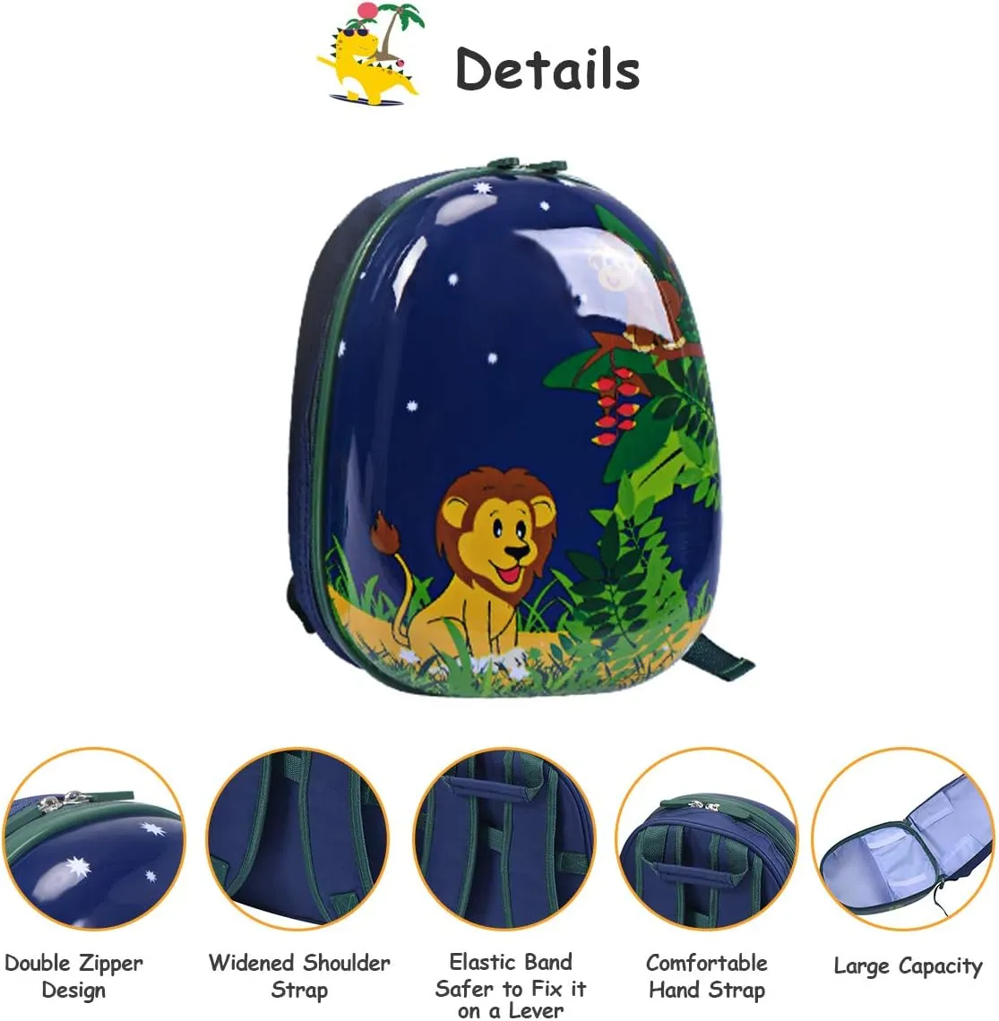 GYMAX Kids Carry On Luggage Set, 12" & 16" 2PCS Rolling Suitcase