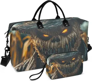 Halloween Scarecrow Monster Duffel Bag for Travel Gym Sport, Weekender Travel Bags Carry on Overnight Bag
