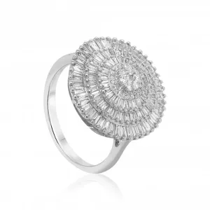 Halo Baguette Diamond Ring