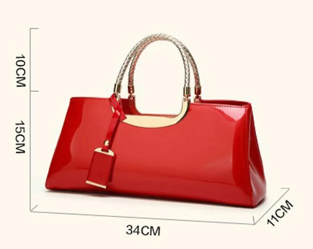 Handbags for Women's Evening Handbags Vintage Patent Leather Handbag Clutch, Sparkling Cocktail Ball Clutch Purse