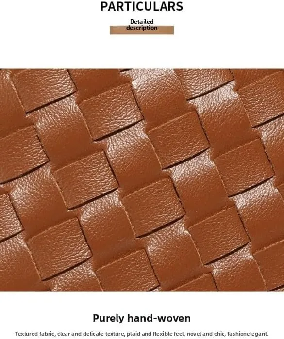 Handwoven PU Leather Phone Crossbody Bag - Stylish and Compact