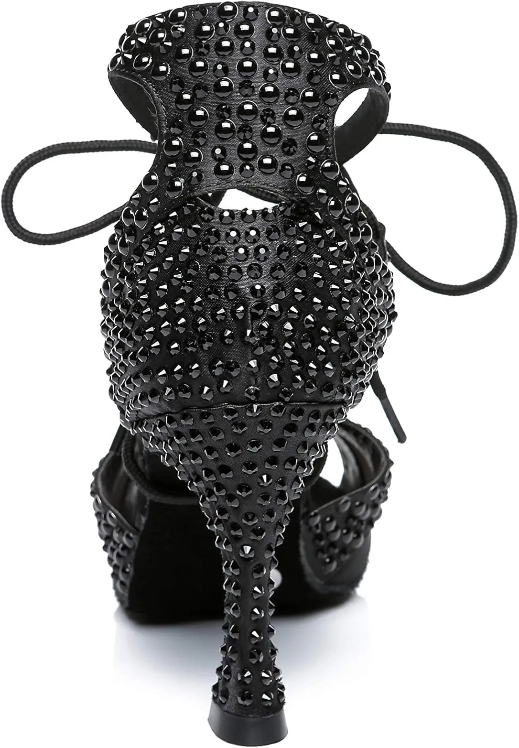Hanfike Brides Wedding Shoes Lace Tie Sparkle Rhinestone Heels