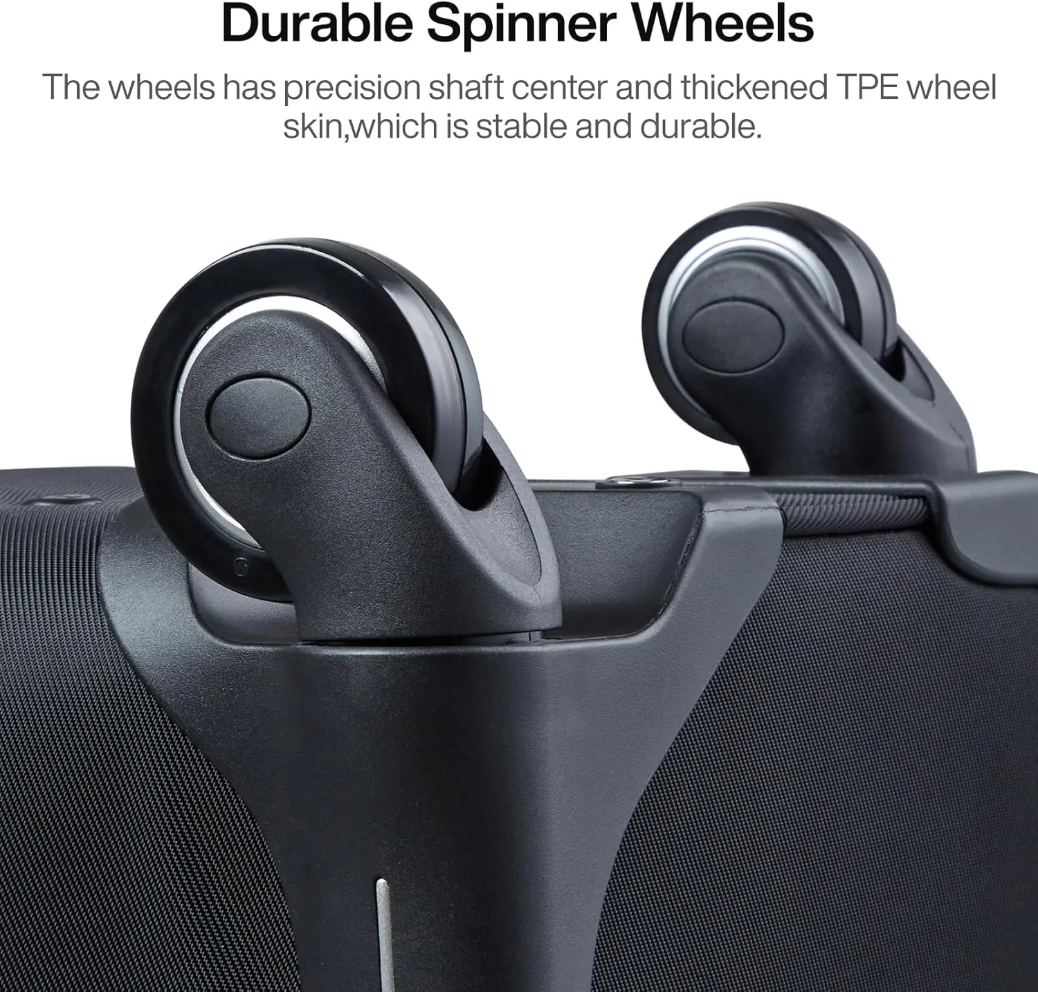 Hanke Softside Expandable Luggage with Spinner Wheels, Multi-function Tsa Approved Luggage,Black,Checked-Medium 24-Inch