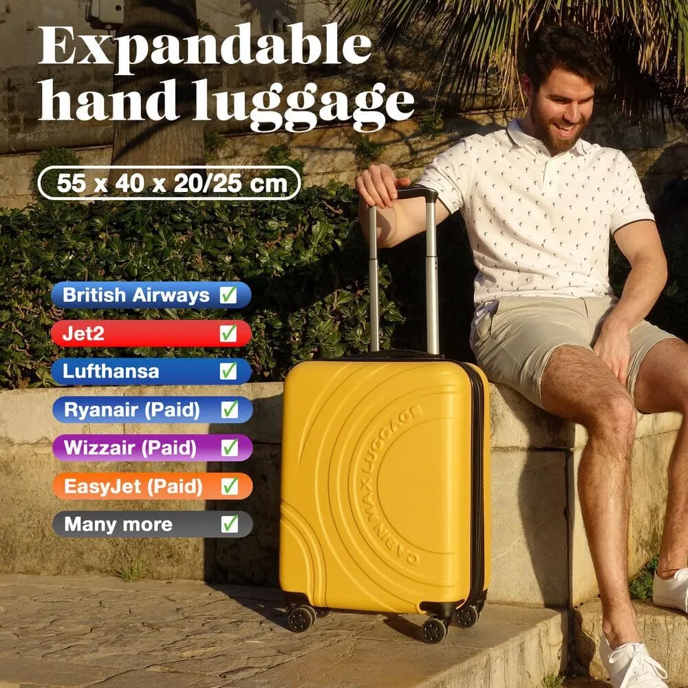 Hard Scales Trolley case, Tuscan Yellow, 55x40x20