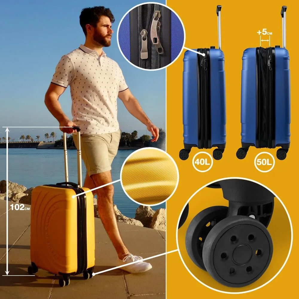 Hard Scales Trolley case, Tuscan Yellow, 55x40x20