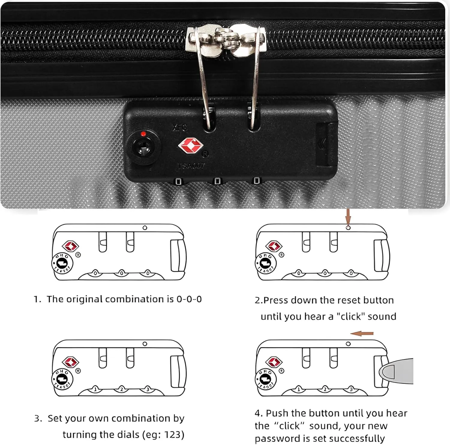 Hardshell Luggage Sets 3 Piece,Lightweight Luggage sets with Spinner Wheels,Travel Rolling Suitcase Clearance with TSA Lock for Women Men,Orange(20/24/28inch) (Silver Grey, Checked-Medium 24-Inch)