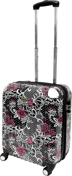 Hardside Carry-On Expandable Luggage with Spinner Wheels, TSA Lock (Paisley and Butterfly)